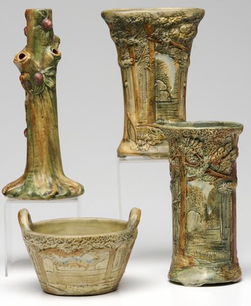 Appraisal: WELLER Four vessels three Forest and one Woodcraft Tallest