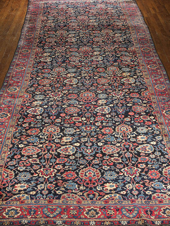 Appraisal: Laver Kerman Rug First Quarter th Century Blue ground with