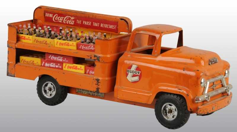 Appraisal: Pressed Steel Orange Buddy L Coca-Cola Truck Description s to