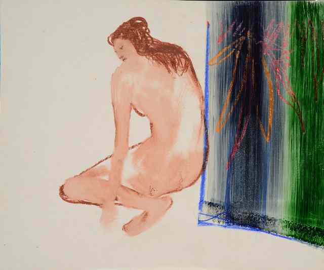 Appraisal: SIDNEY NOLAN - Figure study signed with initial 'N' and