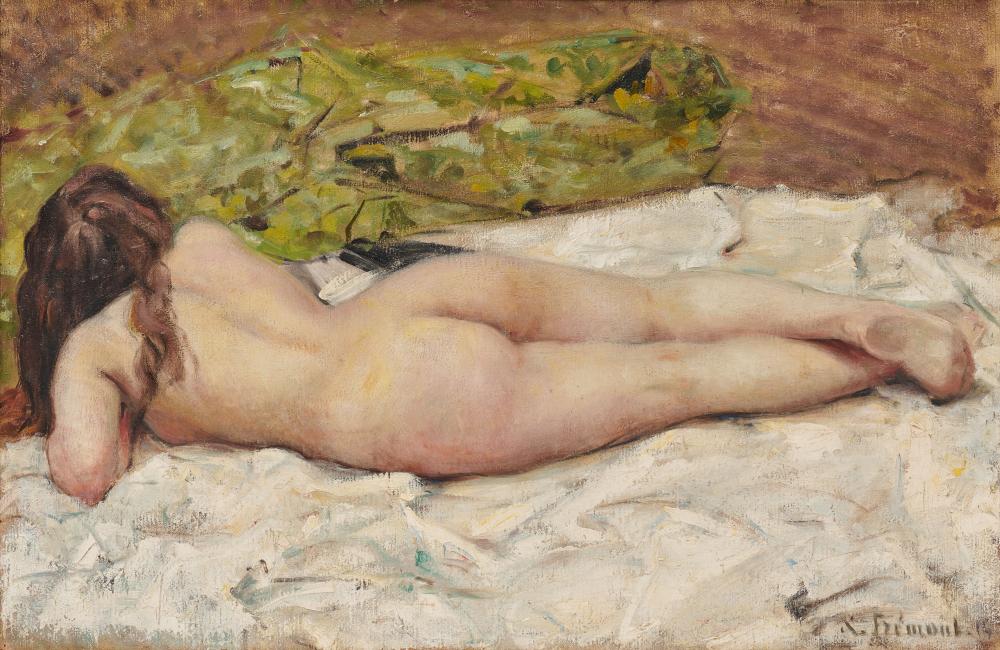 Appraisal: SUZANNE CAMILLE DESIREE FREMONT French - Reclining Nude oil on