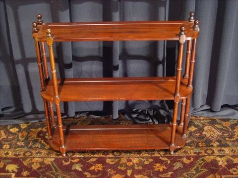 Appraisal: GEORGE III STYLE MAHOGANY HANGING SHELF Mid late th century