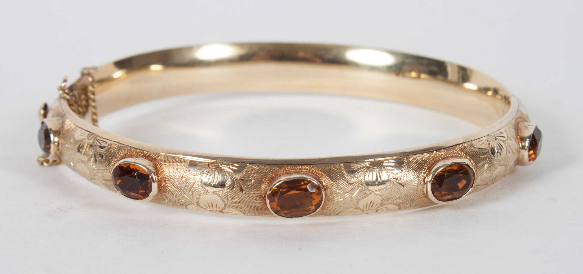 Appraisal: Lady's K gold and citrine bangle bracelet grams Condition Additional