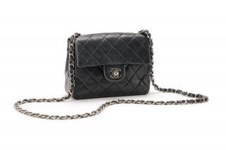 Appraisal: Chanel Navy Quilted Lambskin Mini Classic Flap Bag Chanel French