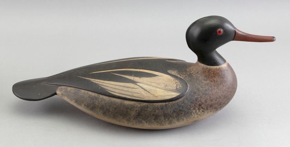 Appraisal: MARTY COLLINS RED-BREASTED MERGANSER DRAKE WAREHAM MASSACHUSETTS TH CENTURY LENGTH