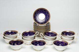 Appraisal: Spode Copeland Bradford China Teacups Saucers English porcelain Spode Copeland