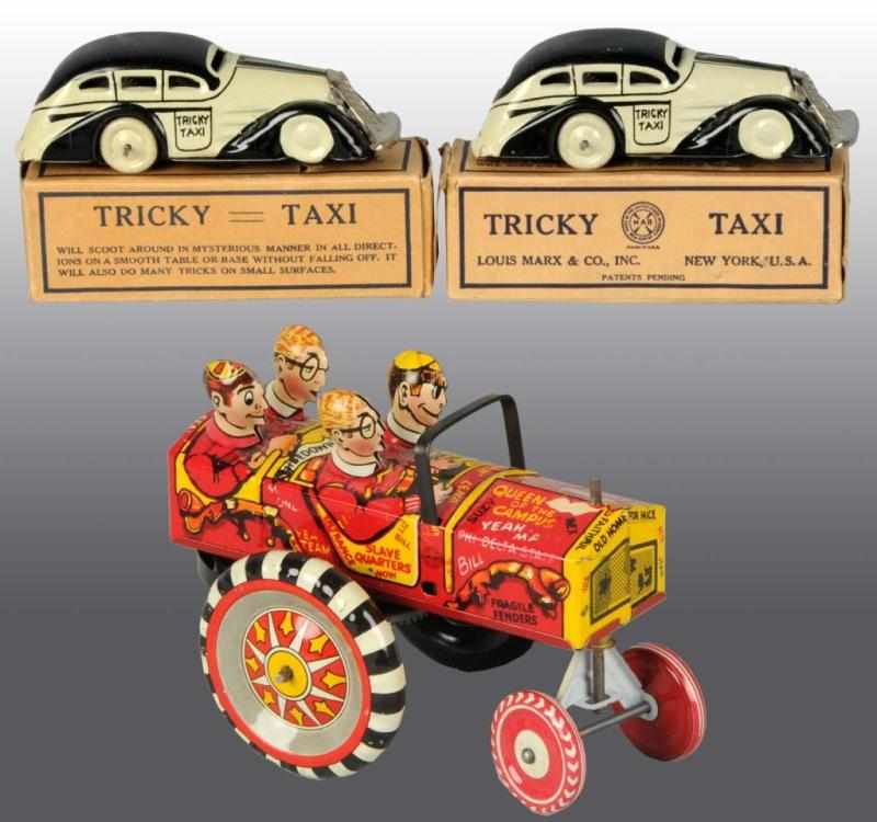 Appraisal: Lot of Tin Marx Wind-Up Vehicle Toys Description American All