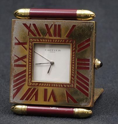 Appraisal: Cartier Travel Clock x in Provenance Collection of a French