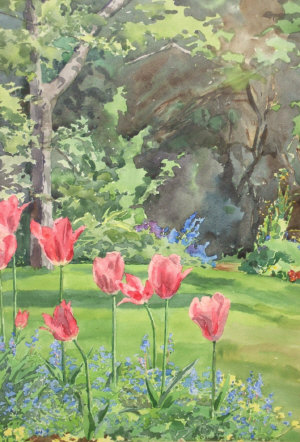 Appraisal: Owen Goward Canadian mid-late th century- Tulips watercolour signed x