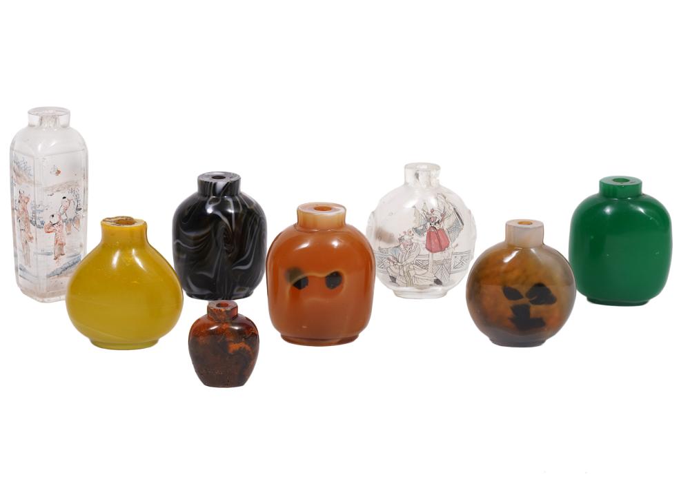 Appraisal: ASSORTED CHINESE SNUFF BOTTLESAssorted Chinese snuff bottles include in rock