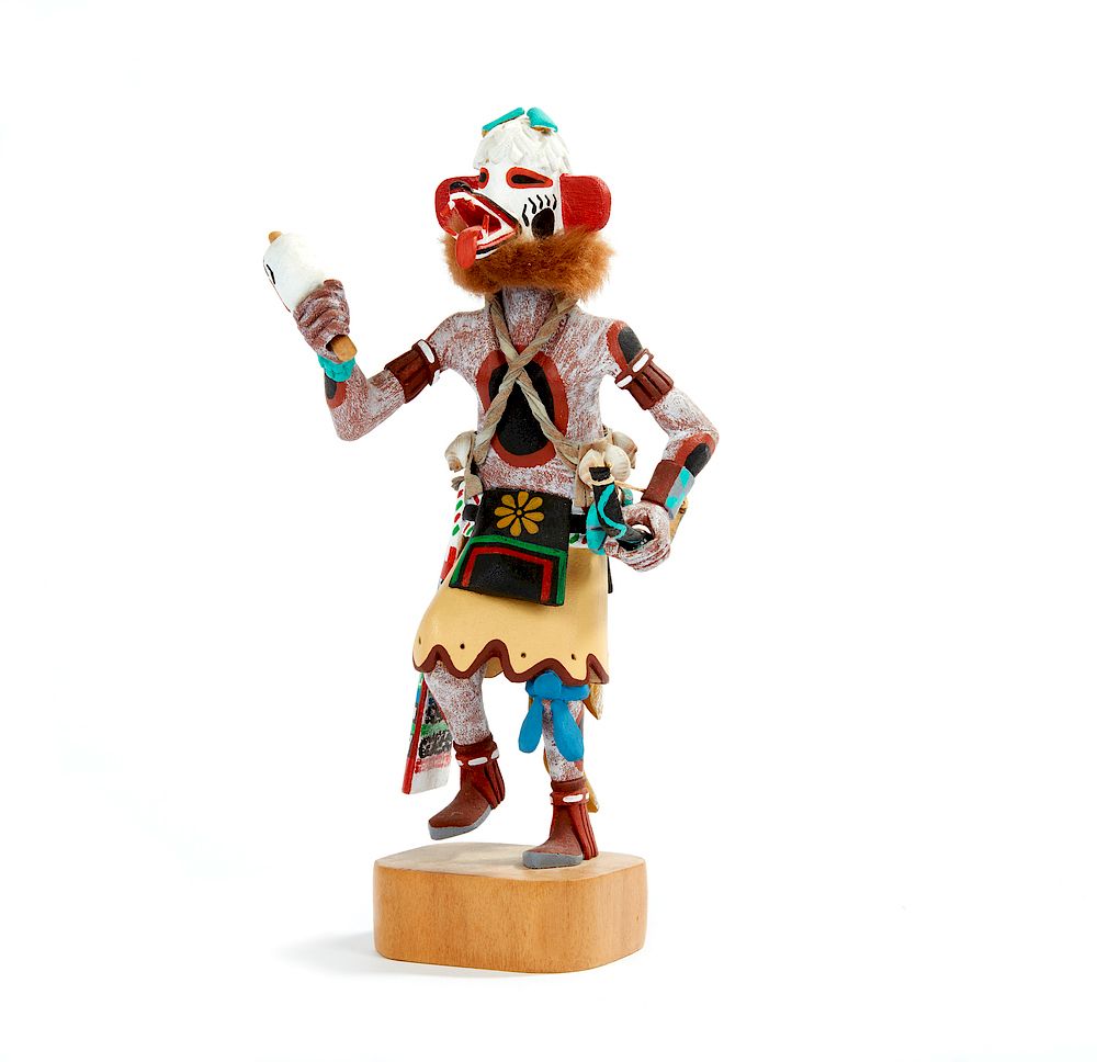 Appraisal: Hopi White Bear Kachina Hon William James Hopi White Bear