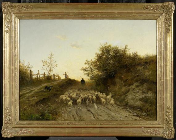 Appraisal: LIER ADOLF HEINRICH Herrnhut - Wahren Herds in a shepherd