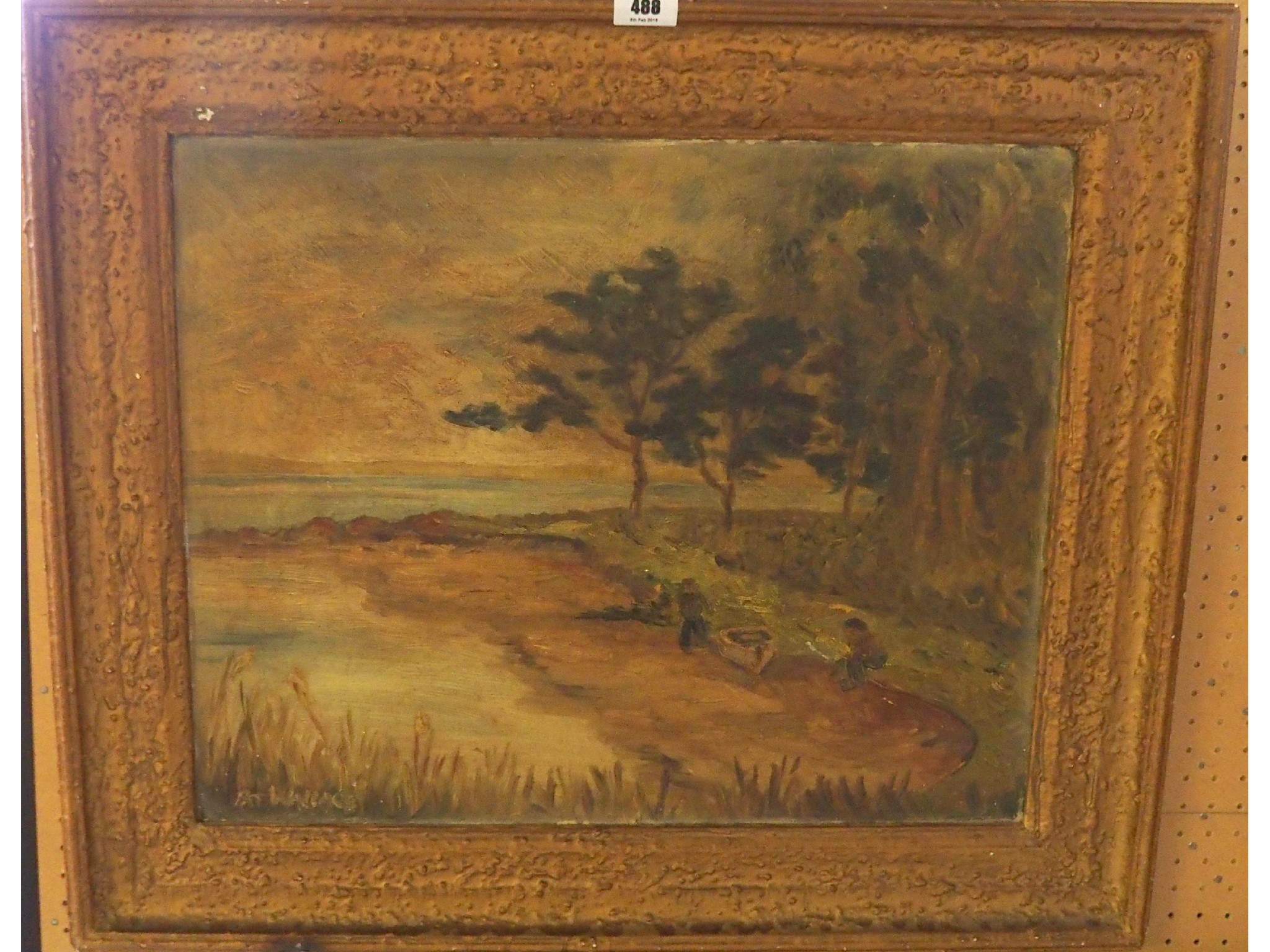 Appraisal: Signed PAT WALLACE inscribed 'Strangford Bay' on frame verso oil