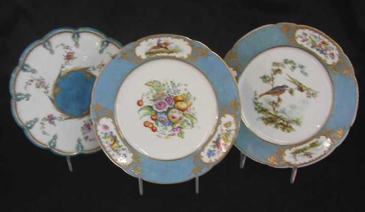 Appraisal: Group of Three Porcelain Plates consisting of an attractive pair