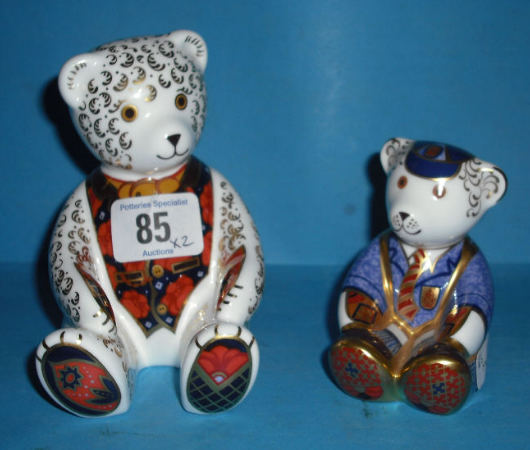 Appraisal: Royal Crown Derby Paperweights Collectors Guild Bear And School Boy