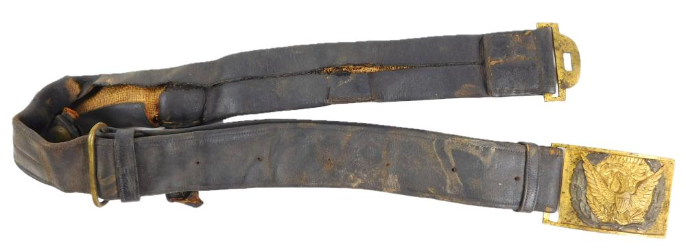 Appraisal: WEAPON Sword belt c fabric and possible Civil War era