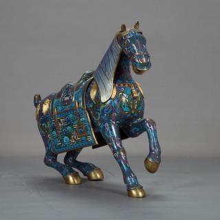 Appraisal: A Chinese Cloisonne Horse th Century A Chinese Cloisonne Horse