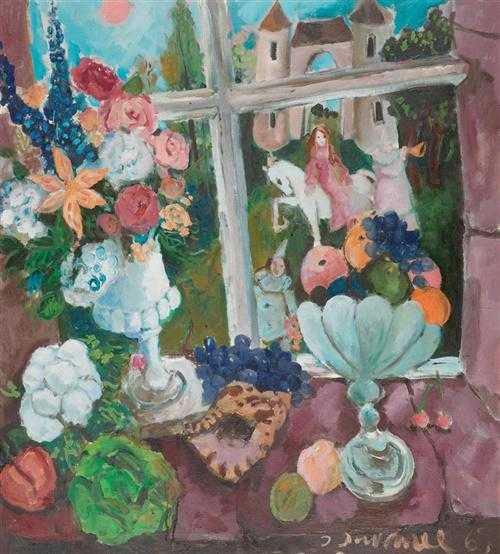 Appraisal: DUVANEL JOSEPH EDWARD born in Pratteln Still life with flowers