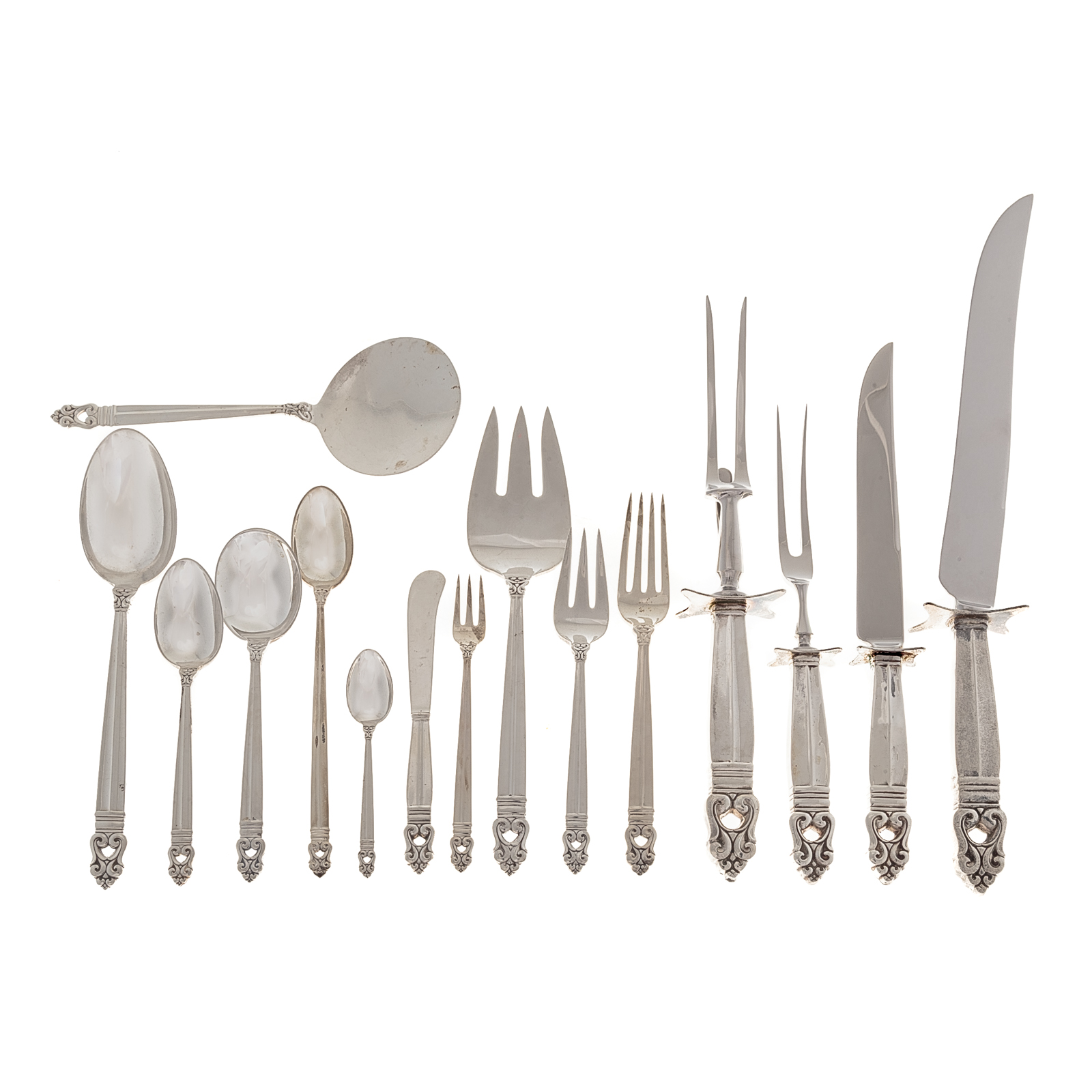 Appraisal: INTERNATIONAL STERLING ROYAL DANISH PARTIAL SERVICE Including eleven dinner forks