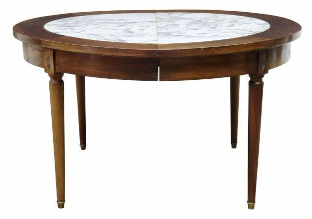 Appraisal: French Louis XVI style mahogany extension table early th c