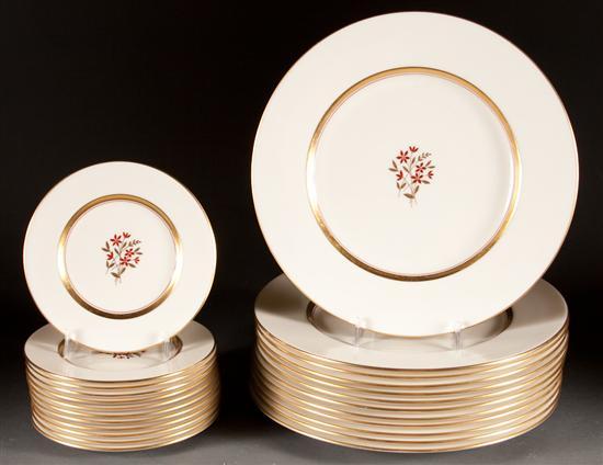 Appraisal: Set of twelve Lenox porcelain dinner plates and twelve bread