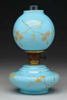 Appraisal: SCARCE BLUE CASED MINI LAMP S - Pale blue cased