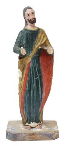 Appraisal: Spanish Colonial santo altar figure Saint Joseph th th c