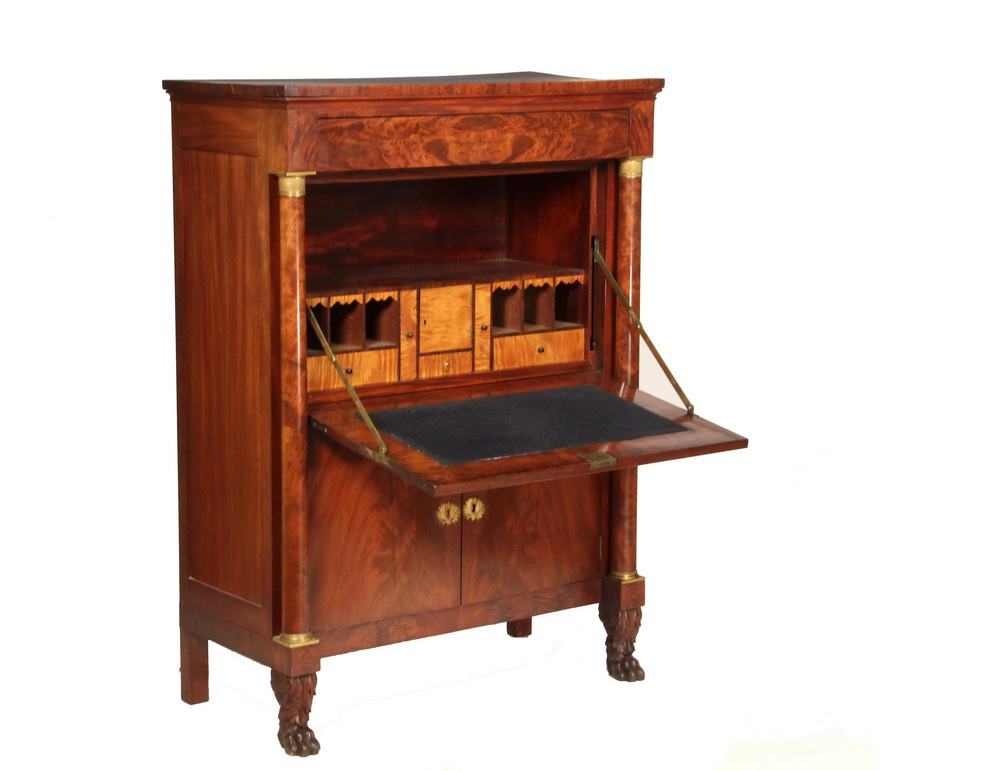 Appraisal: SECRETARY ABATANT - Original New York Classical Period Mahogany Secretary