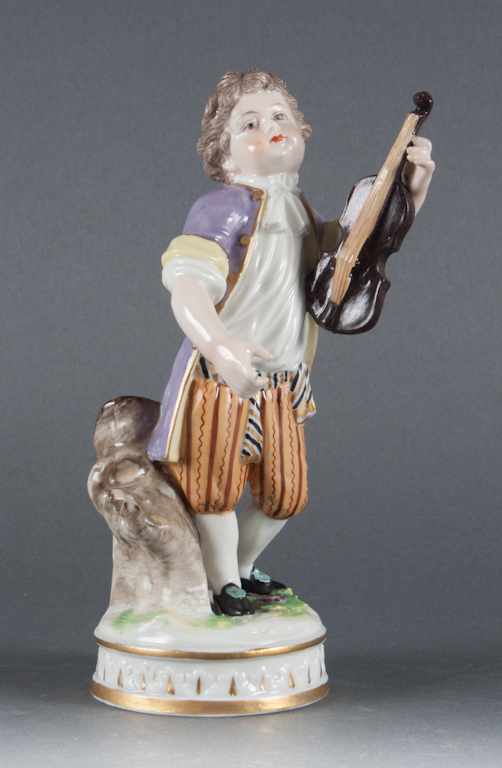 Appraisal: Volkstedt porcelain young violinist late th century modeled as young