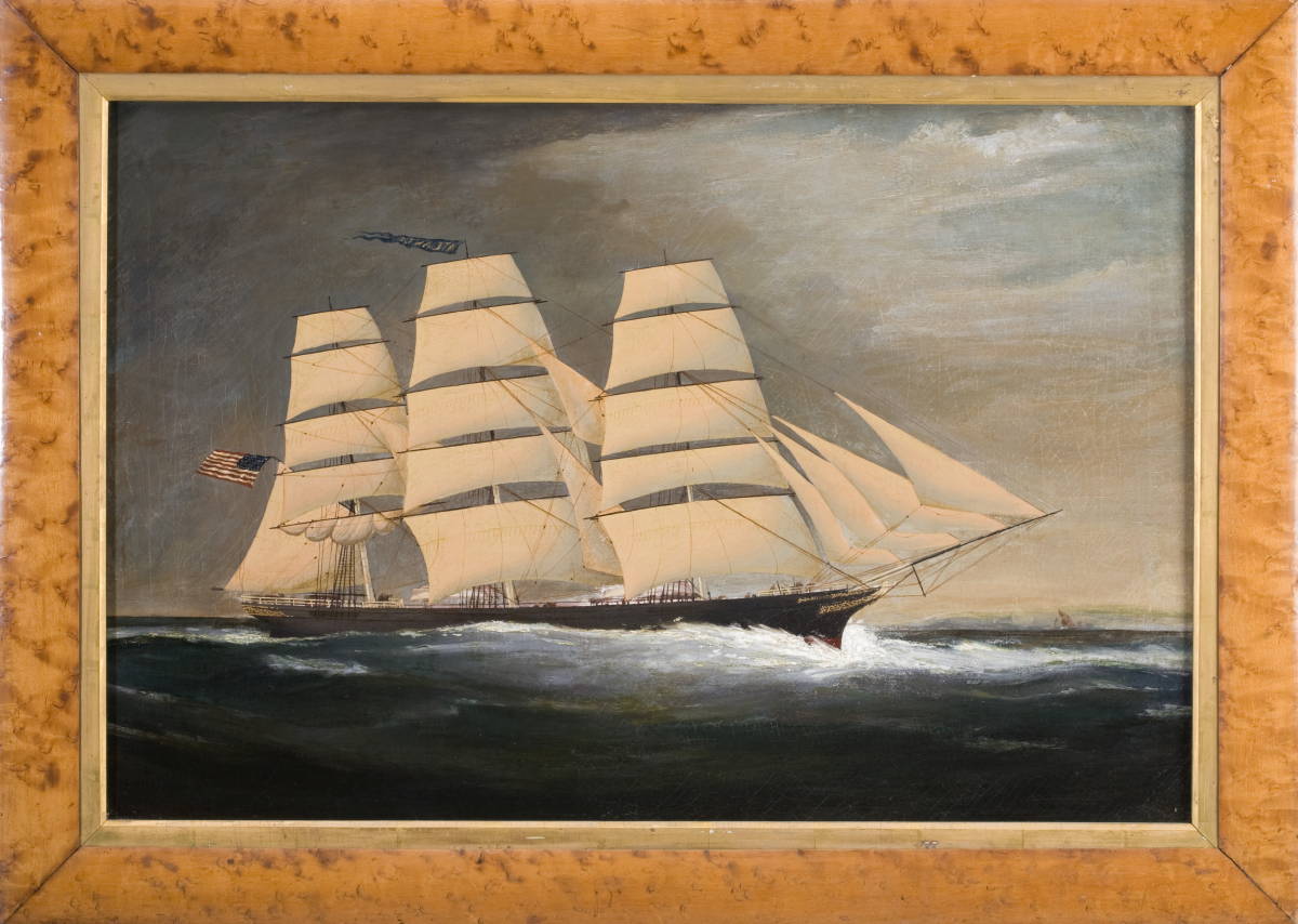 Appraisal: THE AMERICAN CLIPPER SHIP quot ATLANTA quot NINETEENTH CENTURY Oil