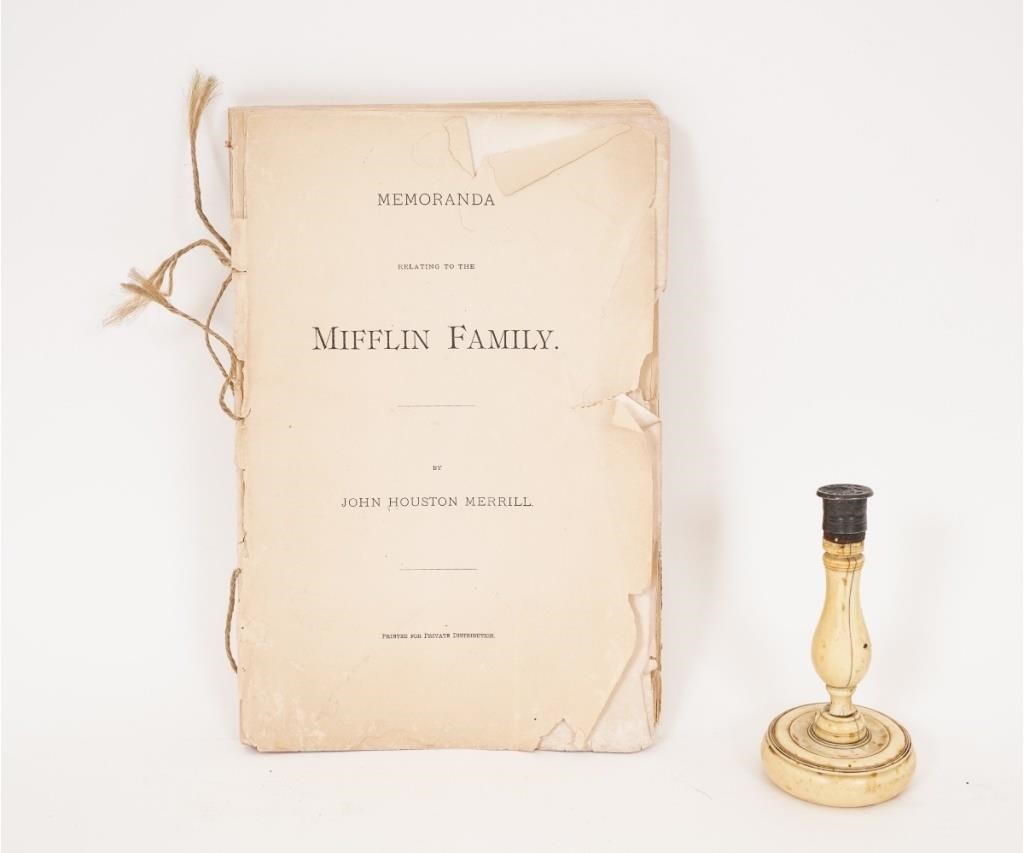 Appraisal: Rare Mifflin seal brought to America by John Mifflin in