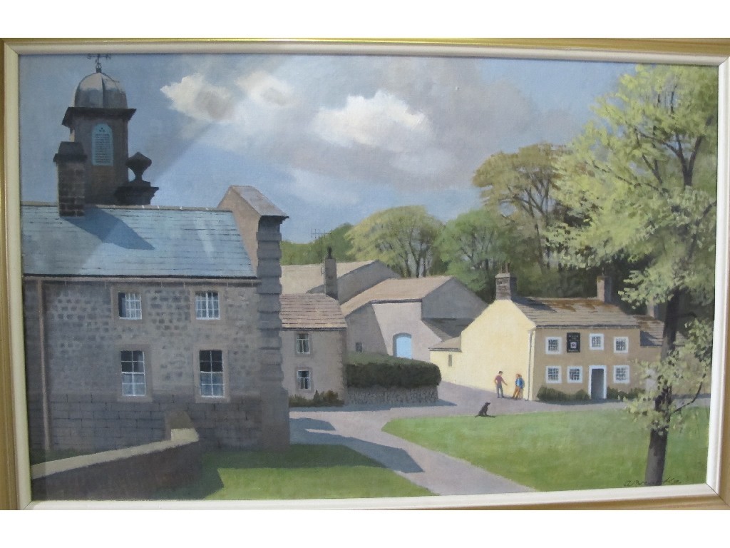 Appraisal: ANNE BROOKE Oil on canvas 'Linton-in-Craven Wharfedale' signed recto and