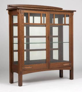 Appraisal: A Limbert Arts Crafts oak china cabinet Early th century