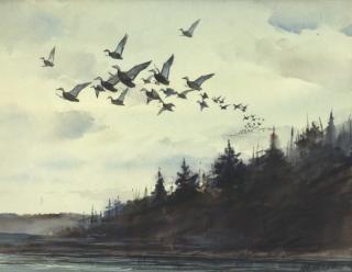 Appraisal: Milton C Weiler Evening Flight signed M C WEILER lower