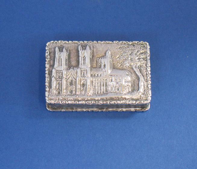 Appraisal: A VICTORIAN CASTLE TOP VINAIGRETTE of rectangular form with a