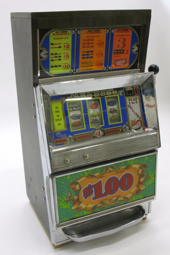 Appraisal: BALLY SLOT MACHINE model - c three reels play to