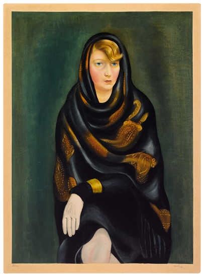 Appraisal: MO SE KISLING Sonia Color aquatint and engraving on Chine