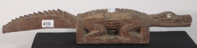 Appraisal: small crocodile figure new guinea