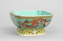 Appraisal: A Polychrome Glazed Chinese Ceramic Bowl ca th Century A