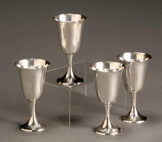 Appraisal: Set of Twelve Gorham Sterling Stem Goblets Providence Mid- th