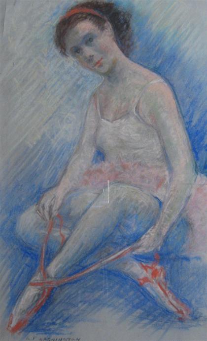 Appraisal: ELIZABETH FISHER WASHINGTON american - BALLERINA Signed bottom left pastel