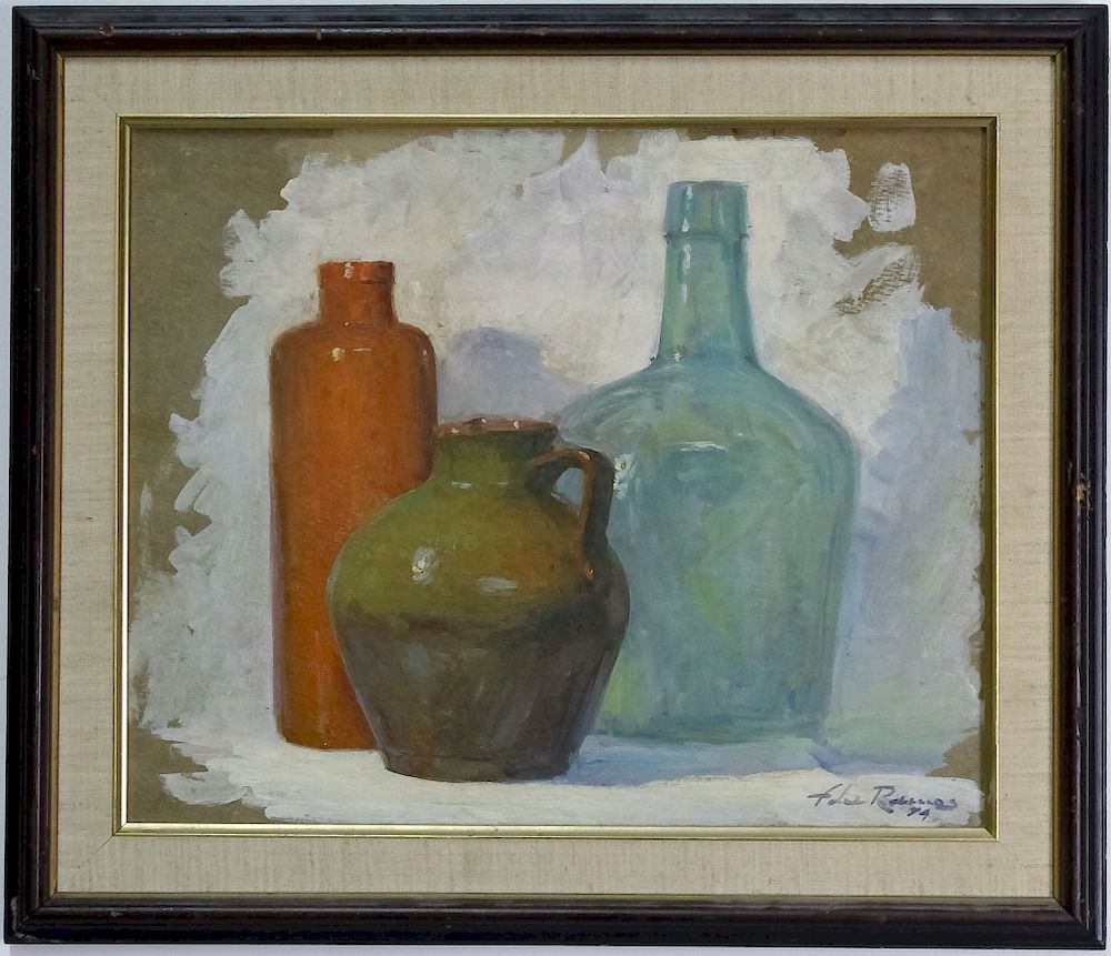 Appraisal: Felix Ramos Cuban Still Life Oil On Board Painting Felix