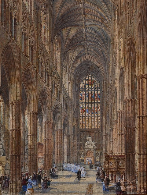 Appraisal: Attributed to Samuel Prout - An interior of Westminster Abbey