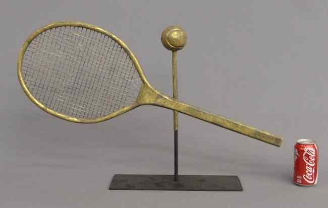 Appraisal: Tennis racquet weathervane '' Length '' Ht