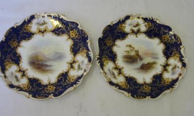 Appraisal: A PAIR OF COALPORT PORCELAIN PLATES of circular form with