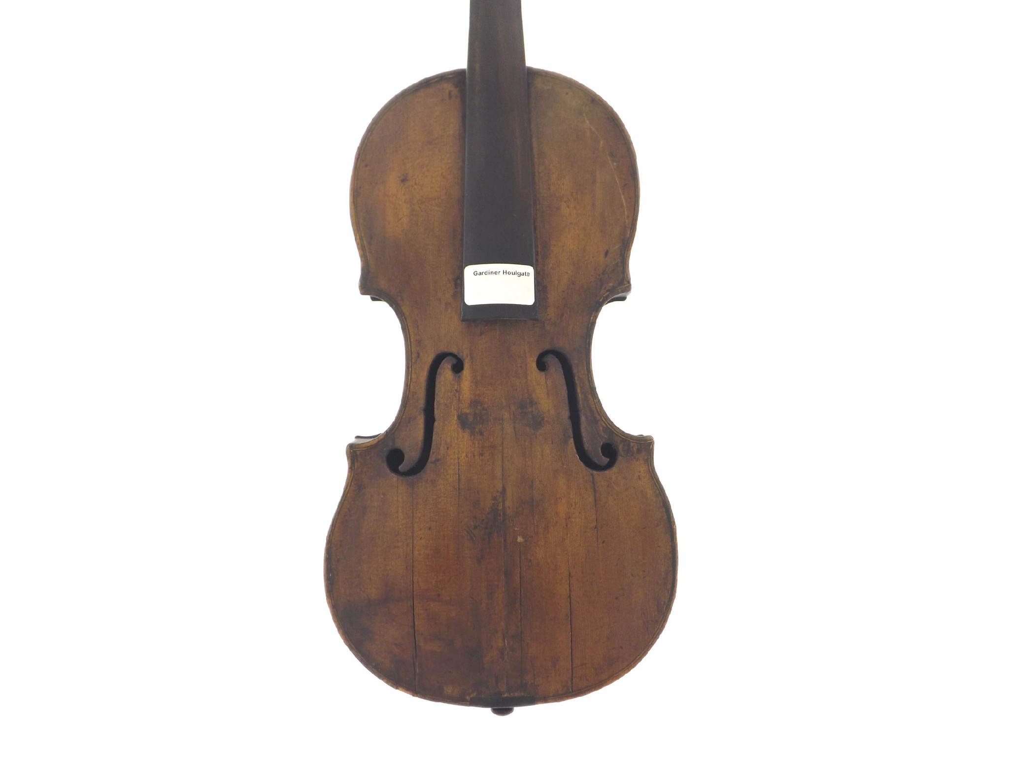 Appraisal: Flemish violin circa the one piece back of narrow curl