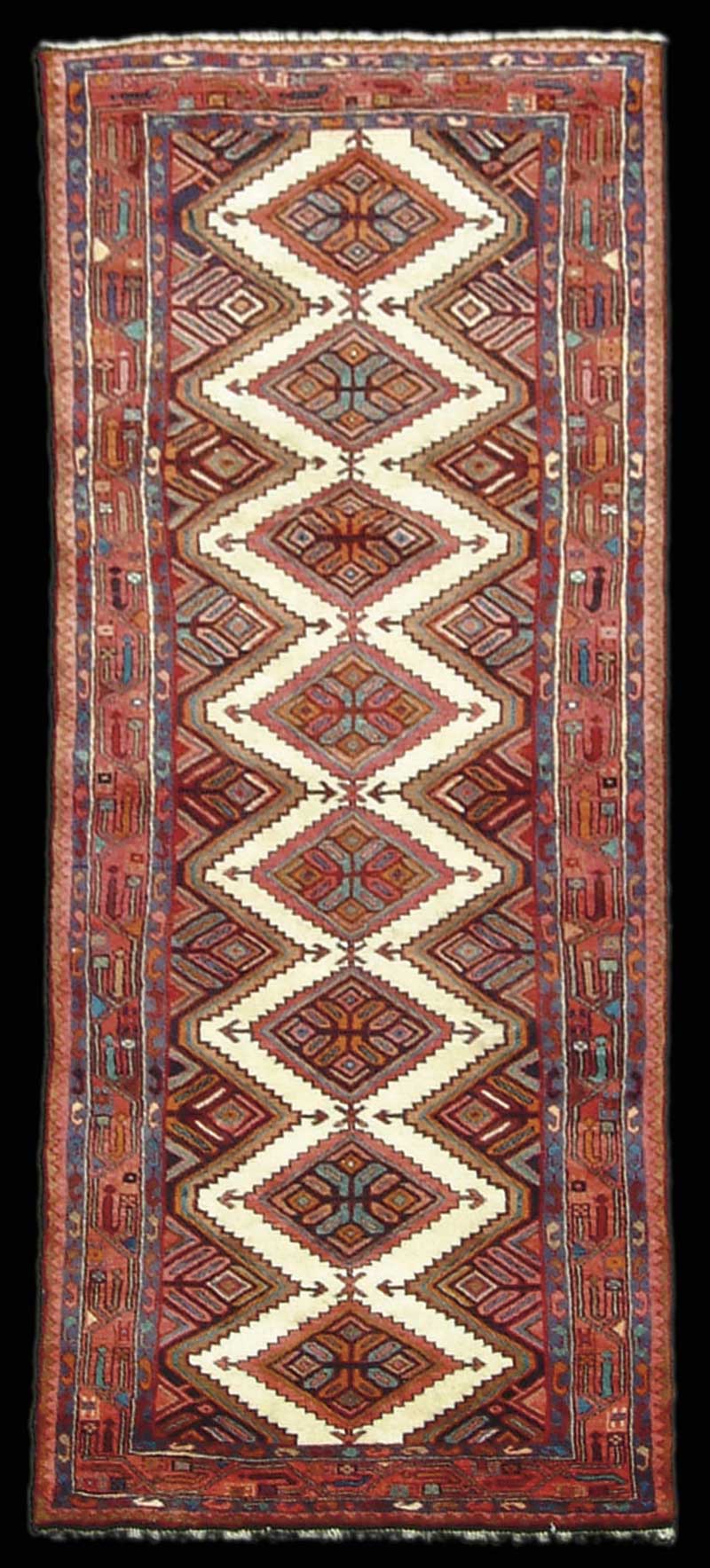 Appraisal: ORIENTAL SHIRAZ RUNNER Last half of the th Century Nine