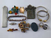 Appraisal: A mixed lot including bracelets brooches rings and a silver