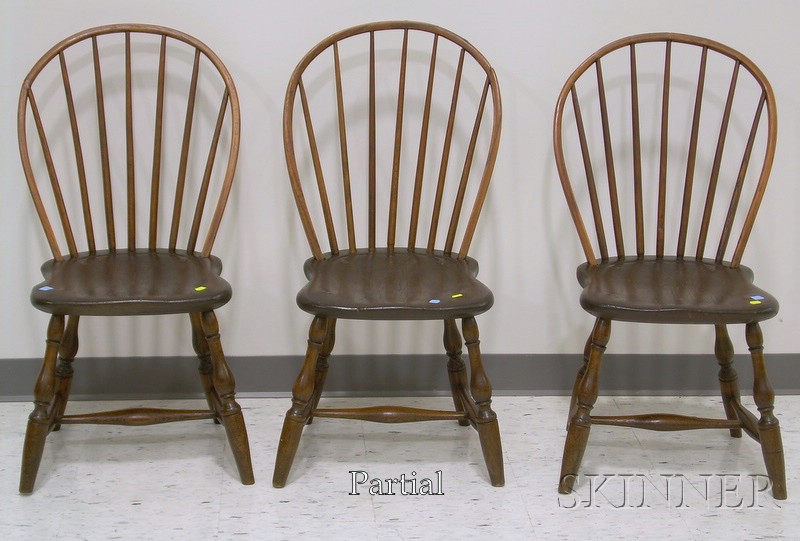 Appraisal: Six Windsor Bow-back Side Chairs including a set of four