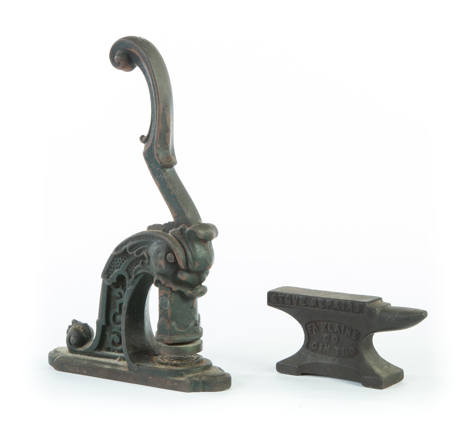 Appraisal: TWO OHIO CAST IRON PIECES Late th century Cincinnati Goodwill